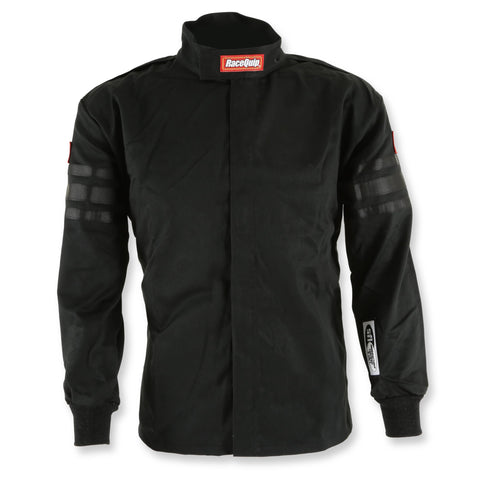 RaceQuip Racing Driver Fire Suit Jacket Single Layer SFI 3.2A/ 1 Black Junior Large 1969995