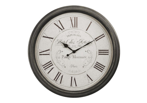Monarch Specialties I 9026 Clocks, 30" Round, Large Oversized, Wall Clock, Brown, Transitional