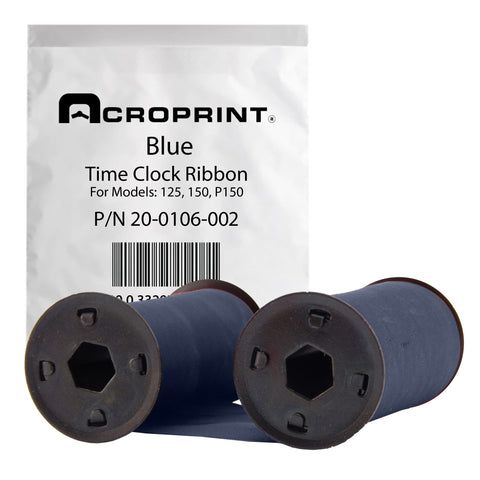 Acroprint 20-0106-002 Standard 125/150 Blue Ribbon For Model 125 and Model 150 Time Clocks