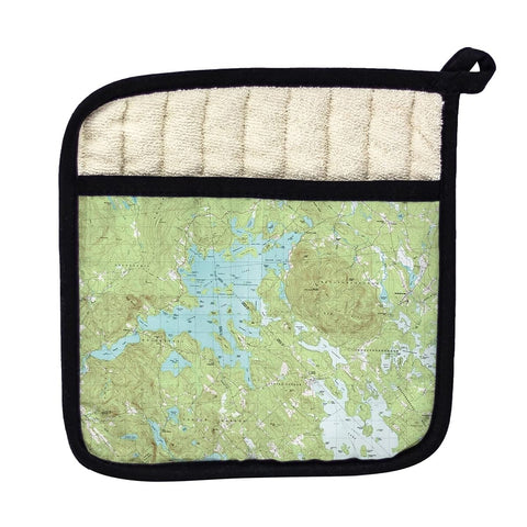 Betsy Drake PT969 Squam Lake NH Nautical Map Pot Holder