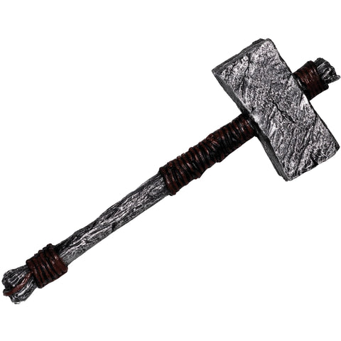 UNDERWRAPS Faux Stone Hammer - Nordic Style Hammer Accessory, Halloween Hammer Props, Stone Hammer for Adults Halloween, Halloween Prop Decoration (One Size)