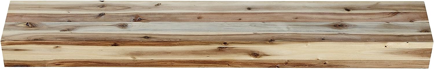 Acacia 60 Shelf or Mantel Shelf with Natural Finish and Distressing