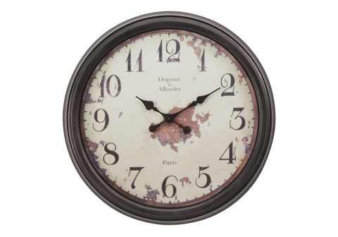 Monarch Specialties I 9042 Clocks, 20" Round, Wall Clock, Brown, Transitional