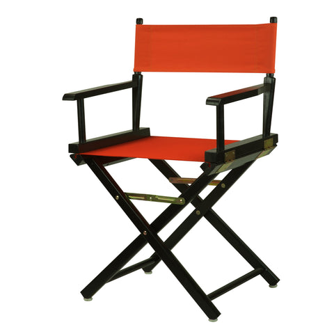 Casual Home 18" Director's Chair Black Frame with Orange Canvas