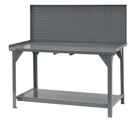 Durham DWB-3060-BE-PB-95 60" Workbench, pegboard Panel, Gray