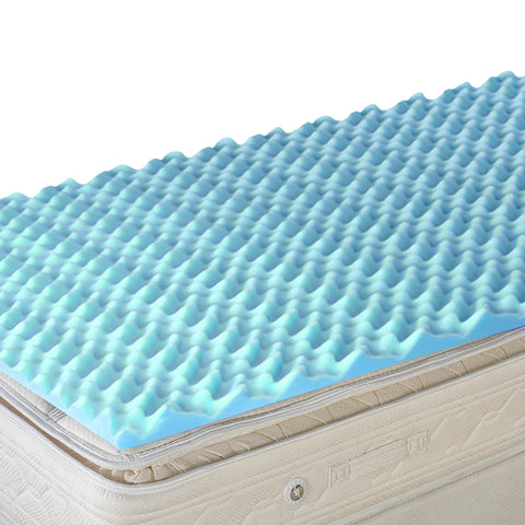 DMI Foam Mattress Topper, Egg Crate Foam Pad, Mattress Pad and Bed Topper for Support, Air Circulation, Pressure Relief and Weight Distribution, Full Size Mattress, 50 x 72 x 2, Blue
