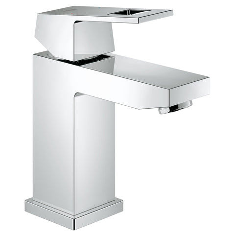 Grohe 2313300A Eurocube S-Size Single-Handle Single-Hole Bathroom Faucet Less Drain - 1.2 GPM, Starlight Chrome