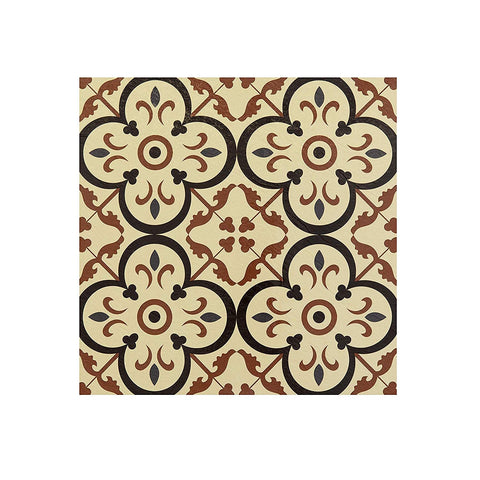 Retro Self Adhesive 12-Inch Vinyl Floor Tiles, 20 Tiles - 12" x 12", Burch Pattern - Peel & Stick, DIY Flooring for Kitchen, Dining Room, Bedrooms & Bathrooms by Achim Home Decor