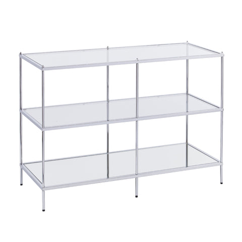 Knox Glam Mirrored Console Table - Chrome
