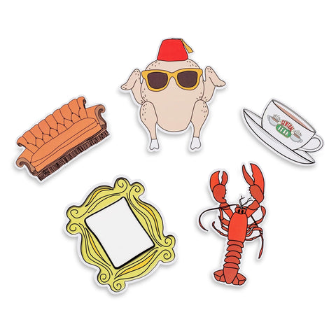 Silver Buffalo Friends Famous Icons 5pc Die-Cut Party Sign Set, 7 x 6.5 inches