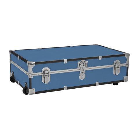 Advantus SWD5241-00 31 in. Seward Under the Bed Trunk with Wheels & Lock, Misty Blue