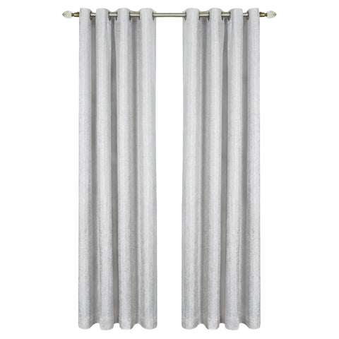 ACHIM Light Filtering Curtain Panels for Windows - 52" x 84" - Silver - Room Darkening Lined Grommet Drapes for Bedroom & Living Room - Polyester, Machine Washable