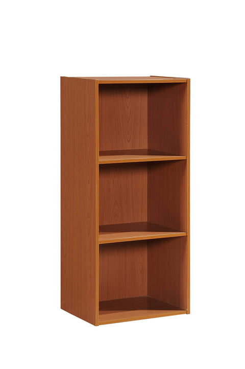 Hodedah Import 3 Shelf Bookcase, Cherry