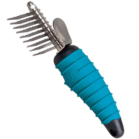 Master Grooming Tools Ergonomic Dematting Tools — Molded Tools for Grooming Dogs - 9-Blade Comb, 6?", Silver