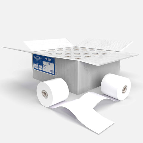 Thermal Paper Receipt Rolls, BPA Free, Grade A, Pure 85 White Paper, Unique Thermal Coating (2-1/4" x 85' - 50 rolls)