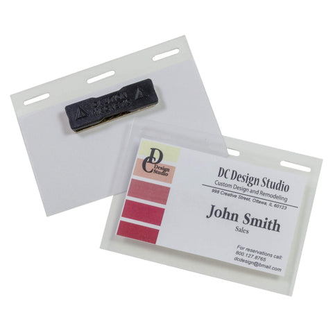C-Line Self-Laminating Magnetic Style Name Badge Holder Kit, 3" x 2"