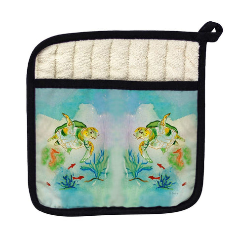 Betsy Drake PT098 Betsys Sea Turtle Pot Holder