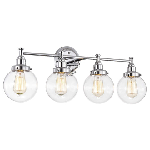 Benjara CH2S118CM30-BL4 Milo Transitional 4 Light Bath Vanity Fixture 30" Wide, Chrome
