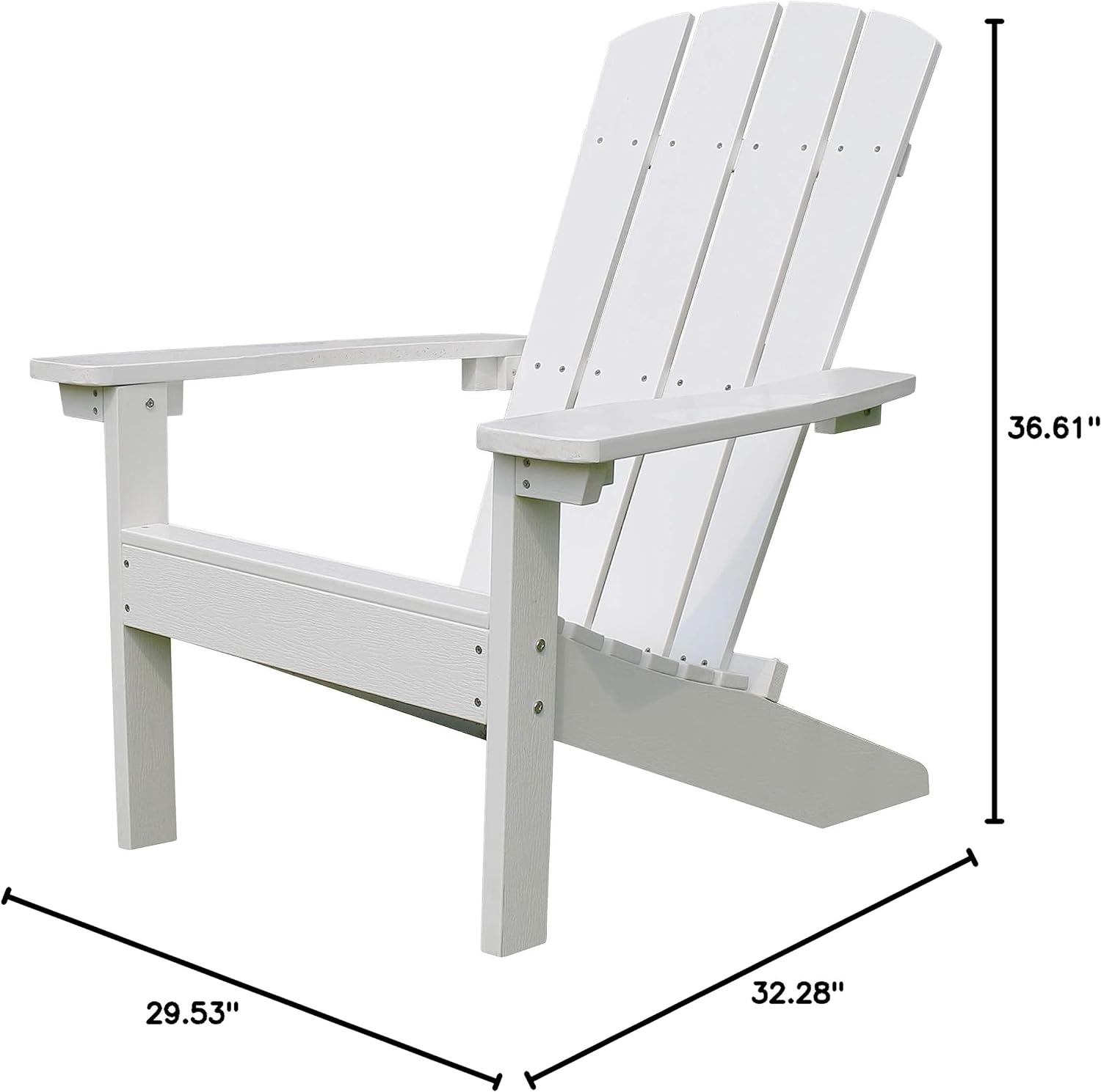 Lakeside Faux Wood Adirondack Chair, White