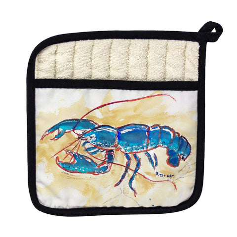 Betsy Drake PT381 Blue Lobster Pot Holder