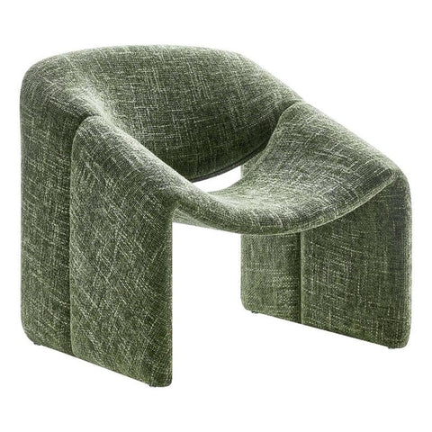 Modway Vivi Chenille Upholstered Accent Basil-Plush, Comfy Armchair, Ideal as a Modern Barrel, Lounge Reading Chair for Living Room, Bedroom or Cozy Corner Seating