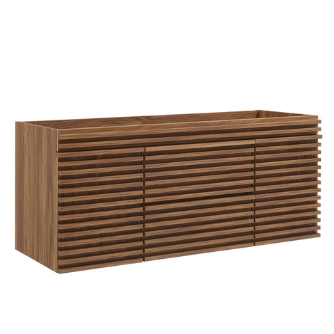 48 in. Render WALL-Mount Bathroom Vanity Cabinet, Walnut