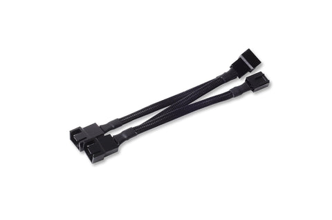 SilverStone Technology SST-CPF02-USA PWM Fan Splitter One to Three in Black Sleeved Design CPF02-USA