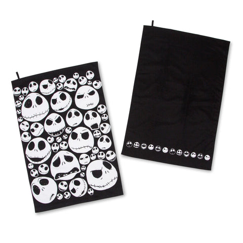 Disney The Nightmare Before Christmas Jack Skellington Faces Kitchen Hand Towel Set | Quick-Dry Wash Cloth, Highly Absorbent Dish Towel