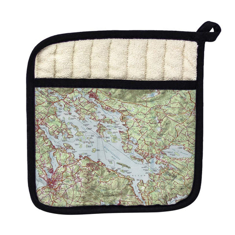Betsy Drake PT967 Lake Winnipesaukee NH Nautical Map Pot Holder