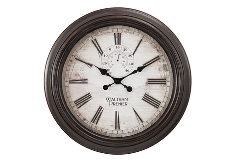 Monarch Specialties I 9040 Clocks, 20" Round, Wall Clock, Brown, Transitional