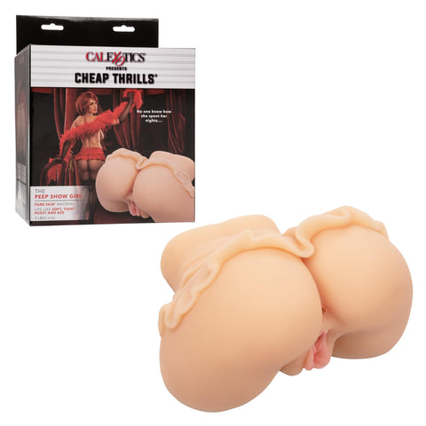 CalExotics Cheap Thrills The Peep Show Girl Male Masturbator, Dual Entry Stroker with Closed End Superior Suction - SE-0886-10-3
