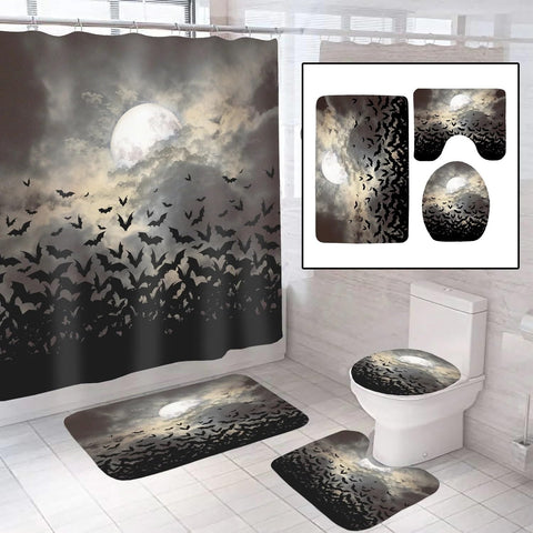 Bat and Moon 4pc Bathroom Set