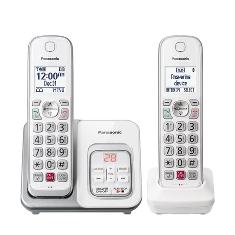 Panasonic Cordless Phone with 1 Handset in White