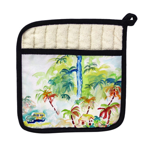 Betsy Drake PT821 Colorful Palms Pot Holder