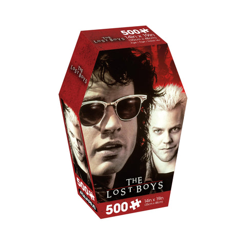 AQUARIUS The Lost Boys Coffin Box 500 Piece Jigsaw Puzzle – Merchandise Horror Movie Puzzles for Adults 14"x19" Collectible Gifts