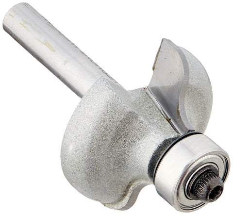 Vermont American 23145 3/16-Inch Radius Carbide Tipped Ogee Router Bit, 1/2-Inch Ball Bearing 2-Flute 1/4-Inch Shank