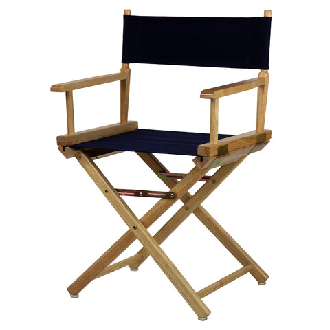 Casual Home 18" Director's Chair Natural Frame with Navy Canvas