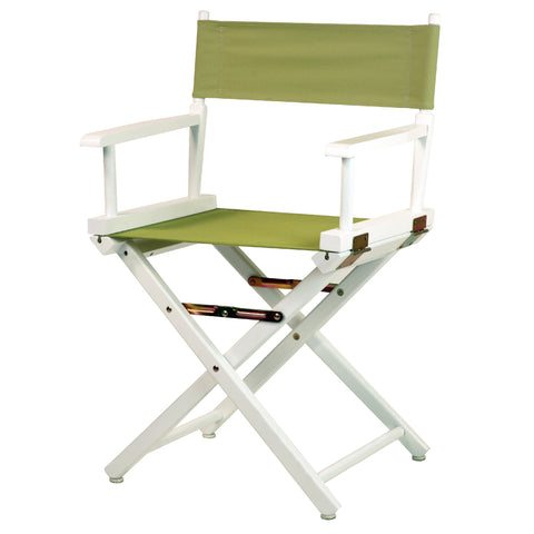 Casual Home 18" Director's Chair White Frame with Olive Canvas