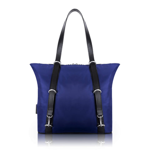 McKleinUSA N Series, Dylan, Nano Tech-Light Nylon with Leather Trim, 3-in-1 Nylon Convertible Backpack Tote, Navy (18487), One Size