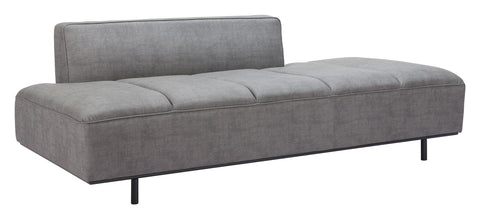 Zuo Confection Sofa Gray, Gray Sofa, Modern Style, Faux Leather, Seats up to 3, Plywood, Indoor Living, 79.1" W x 37" D x 26.4" H, Non-Stackable