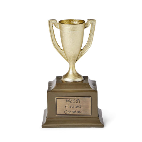 Toynk Marvel Ant-Man Worlds Greatest Grandma Trophy - 6-Inch Resin Movie Prop Replica - Avengers Collector Figure Toy Award Trophies - Home, Kitchen, Desk Mini Statue Decor - Antman/Wasp Fan Gifts
