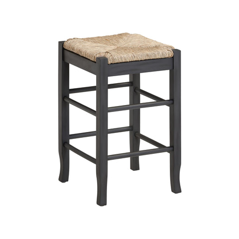 Boraam Square Rush Backless Counter Stool – Charcoal Grey Finish