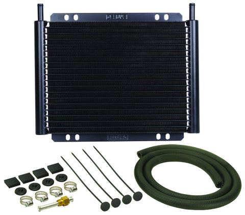 Derale 13503 Series 8000 Plate and Fin Transmission Oil Cooler , Black