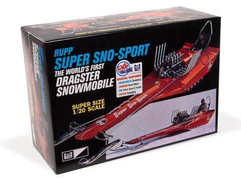 Skill 2 Model Kit Rupp Super SNO-Sport Snowmobile Dragster (The World's First) 1/20 Scale Model by MPC