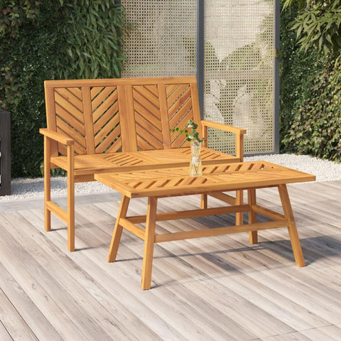 Oakestry Patio Bench 42 9 in Solid Wood Acacia Outdoor Garden Seating Furniture Weather Resistant Durable Heavy Duty Modern Backyard Porch Deck Lawn