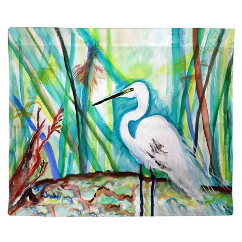 Betsy Drake TP1515 Egret in Marsh Outdoor Wall Hanging - 24 x 30 in.