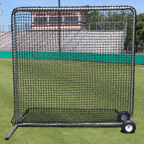 Cimarron Sports Premier 7'x7' #42 Fielder Net and 2" 13 Gauge Steel Frame with Durable 10" Built-in Wheels