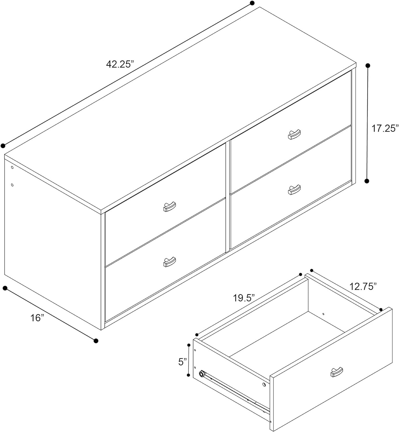 Floating Dresser for Bedroom