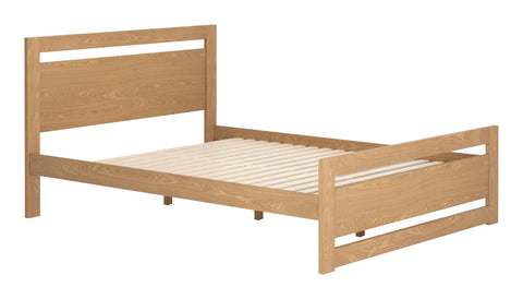 Zuo Repos Queen Bed Brown, Brown Bed, Modern Style, Rubber feet Help Prevent Floor Scratches, MDF, Indoor Bedroom, 63" W x 83.5" D x 40.4" H