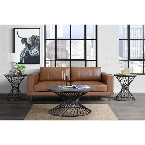 Picket House Furnishings Williams Round Coffee Table in Walnut